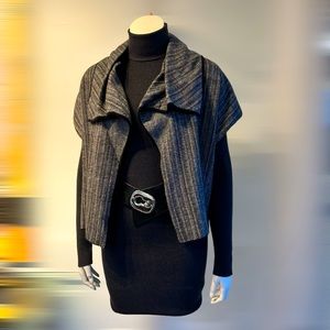 Hugo Boss Angora Blend Herringbone Knit Gilet/Best